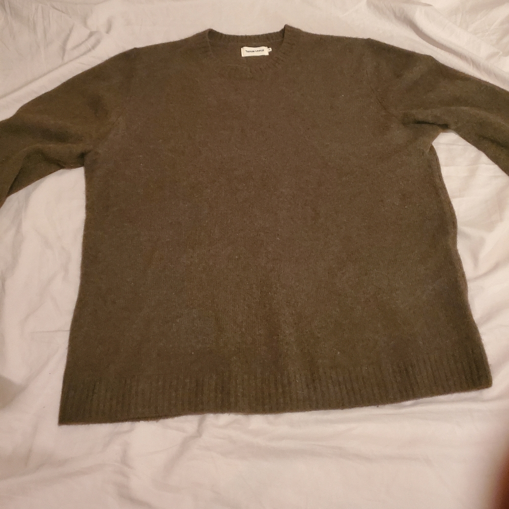 Taylor Stitch Baby Yak Sweater in Forest XL